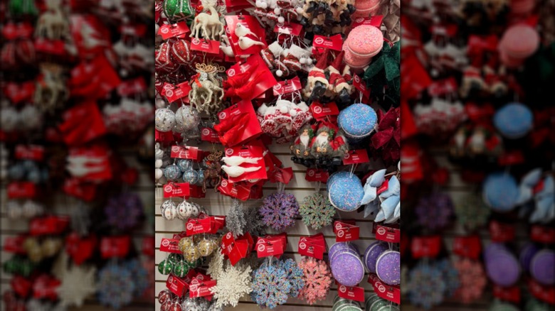 Holiday ornaments from Dollar Tree