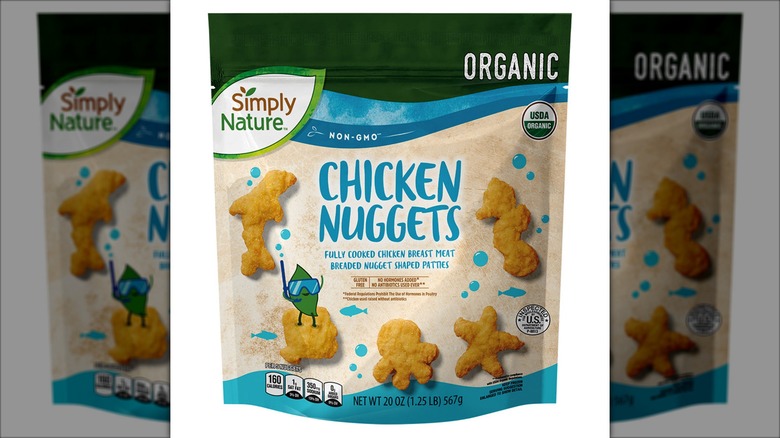 Bag of sea-creature shaped chicken nuggets.