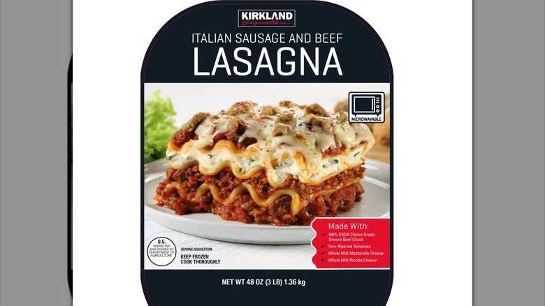 Kirkland Signature Italian Sausage and Beef Lasagna