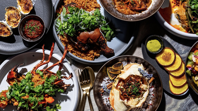 a selection of dishes from Dōgon