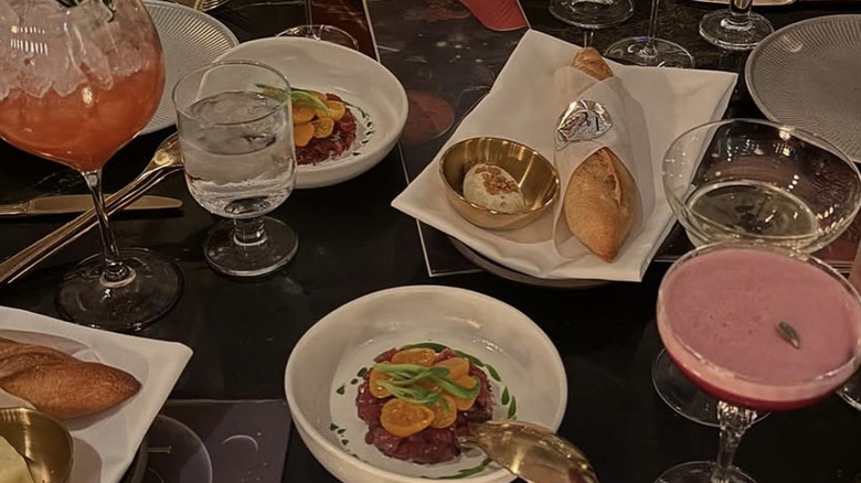 food on table at Le Coq