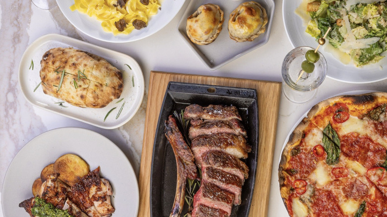 selection of dishes on table at ​​The Amalfi Llama