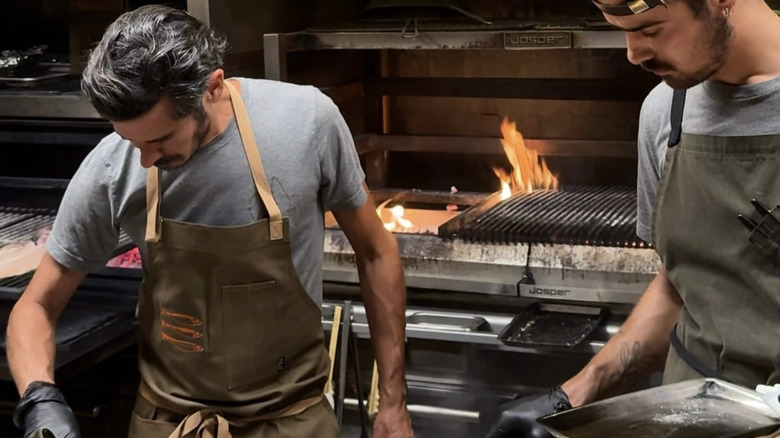 chefs cooking at Theodora