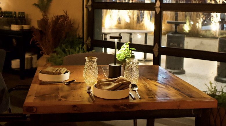 table inside Triune