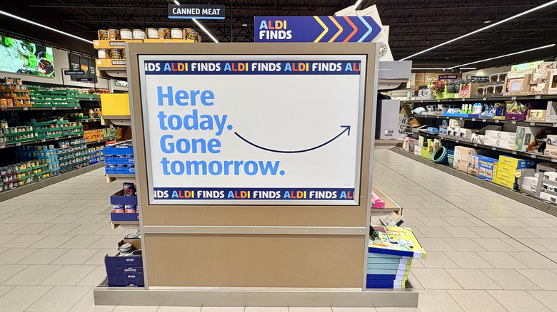 A sign reading 