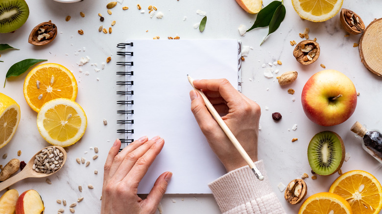 A generic image of a person writing a recipe