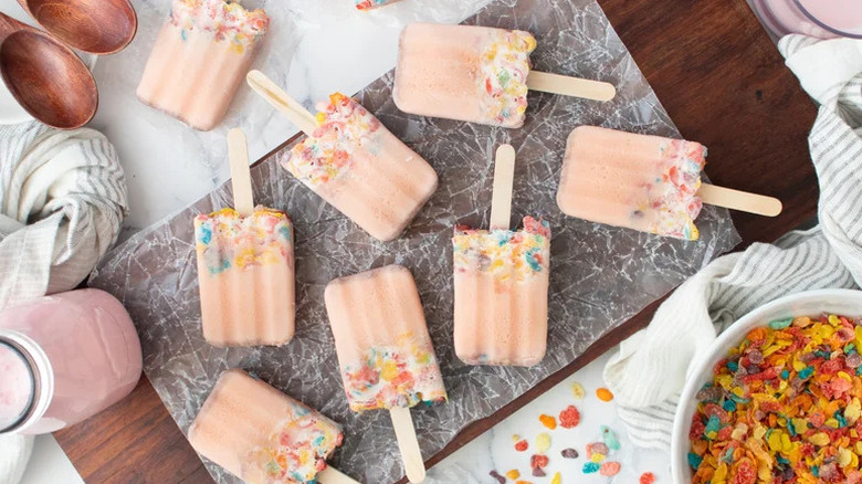 homemade fruit cereal popsicles