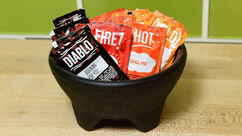 A bowl of Taco Bell's sauces
