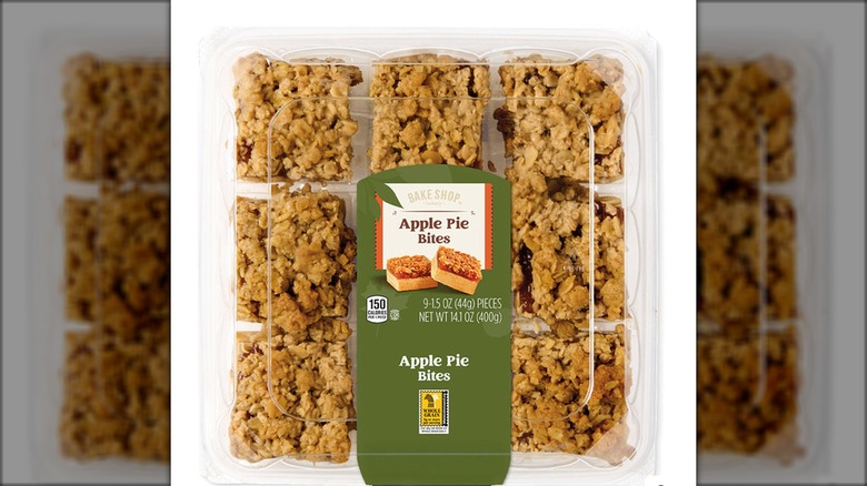 Package of Aldi Bake Shop apple pie bites
