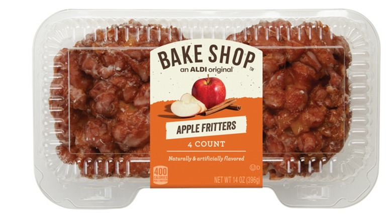 Package of Aldi's Bake Shop apple fritters