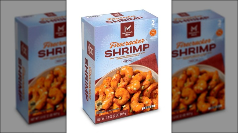 Pack of breaded spicy shrimp.