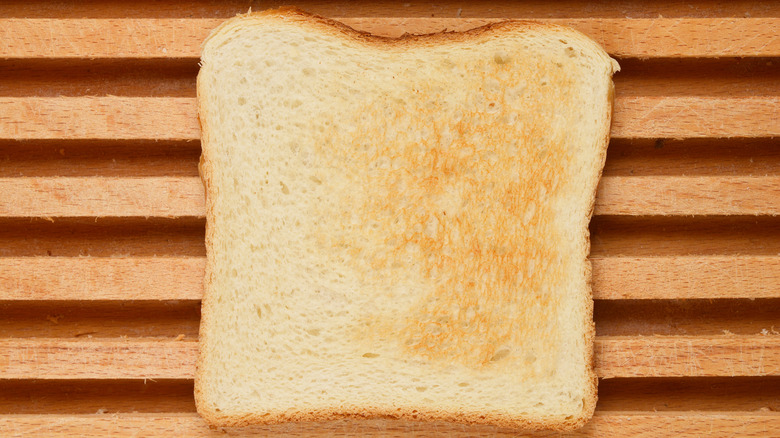 Unevenly toasted bread