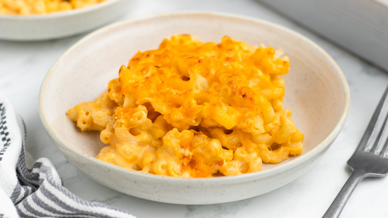 Mac and cheese in bowl