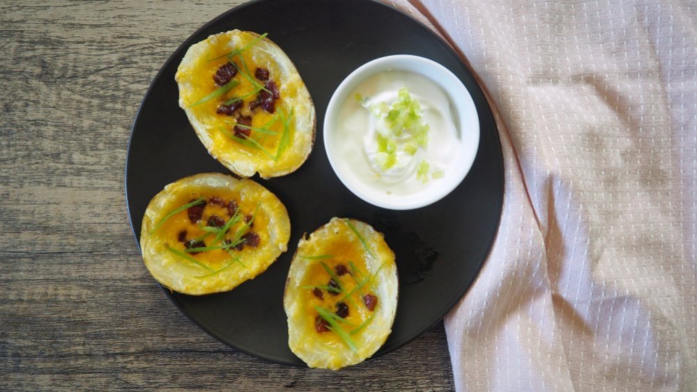 Stuffed potato skins recipe