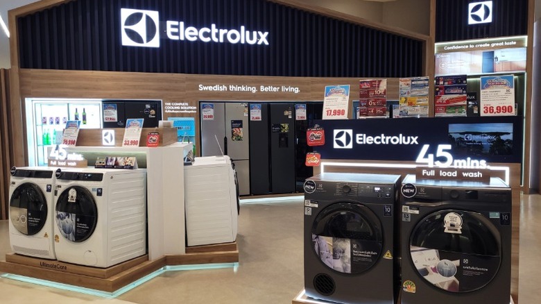 Electrolux appliance section of a store