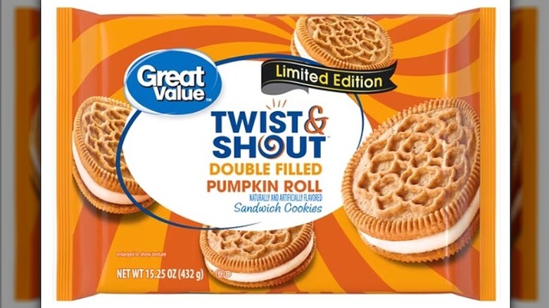 Great Value Twist & Shout Double-Filled Pumpkin Roll Sandwich Cookies