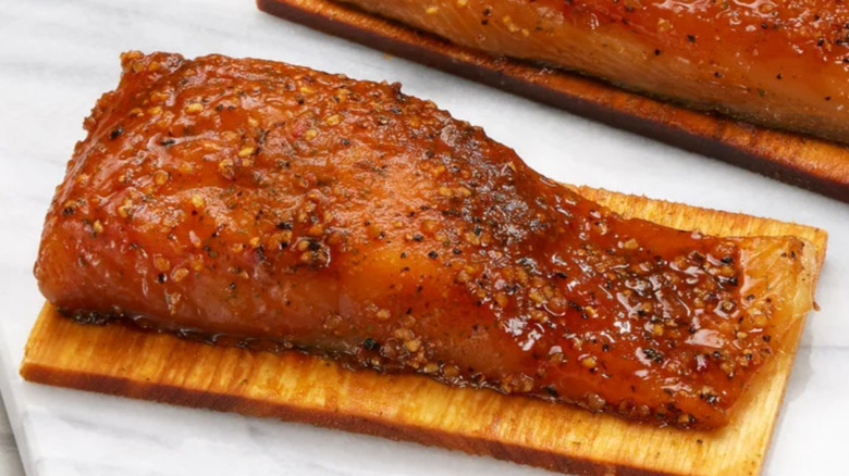 Cedar Planked Salmon Portions at Costco