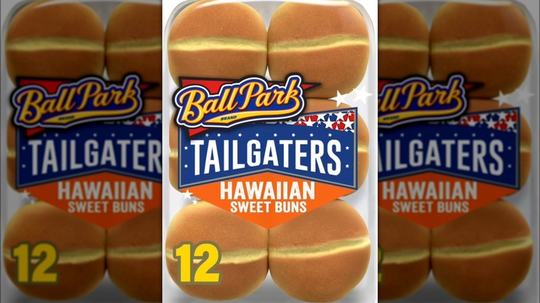 Bag of 12 Ball Park Tailgaters Hawaiian sweet hamburger buns