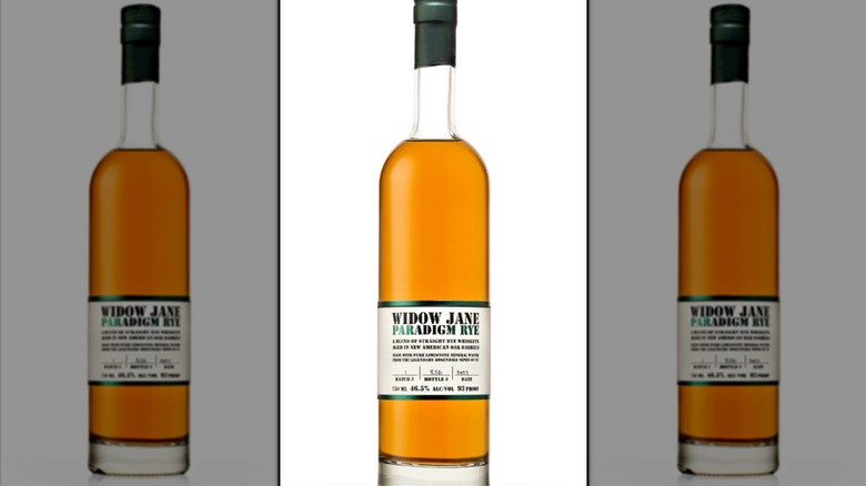 bottle of Widow Jane Paradigm Rye