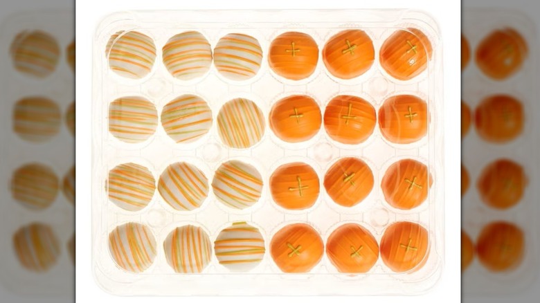Package of pumpkin spice flavored cake balls.