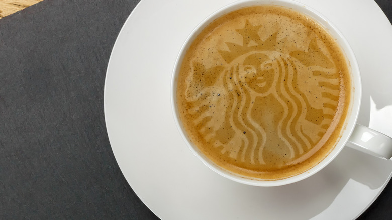 Starbucks Logo Image On Coffee