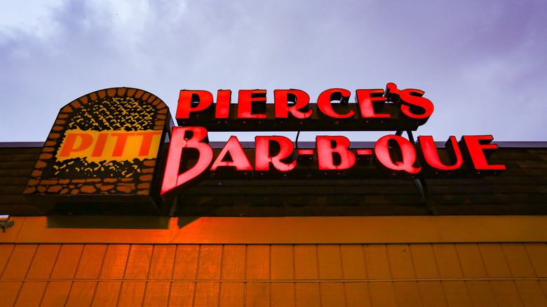 The Pitt Pierce's Bar-B-Que sign