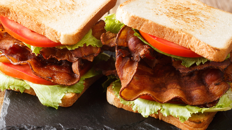 BLT sandwich close-up