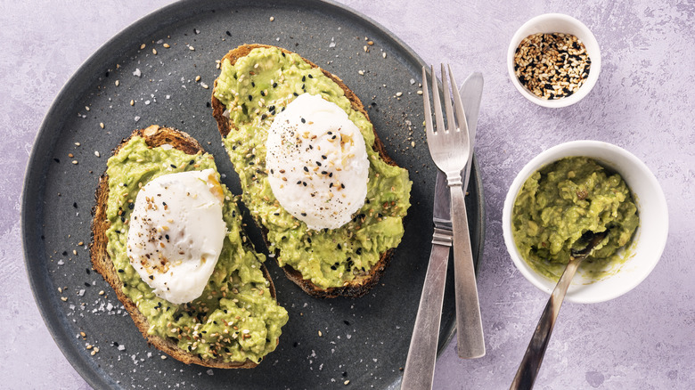 two slices of avocado toast