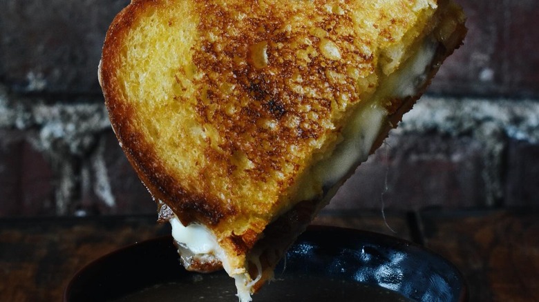 cheesy breakfast sandwich