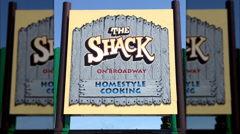 Sign that reads: The Shack on Broadway, homestyle cooking