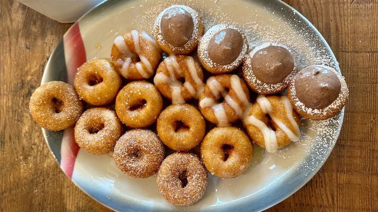 Plate of donuts from Pip's Original Doughnuts & Chai.