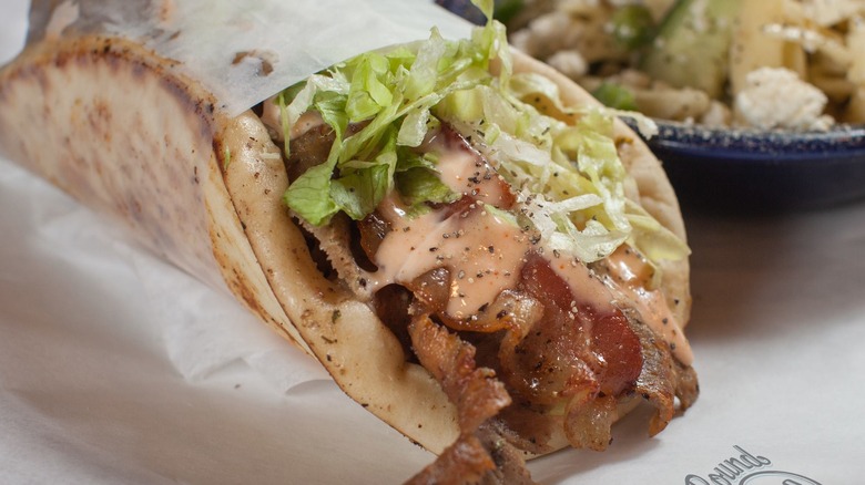 pepperjack gyro on plate