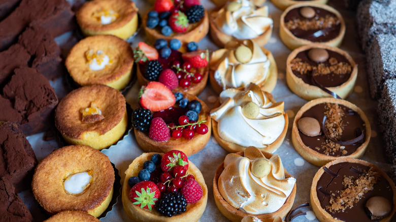 Pastry assortment at bakery