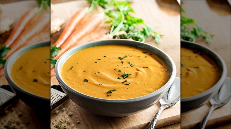 Carrot and ginger soup at Fogo de Chão