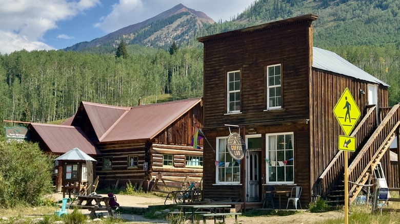 Exterior of Coffee Lab in Gothic, Colorado.