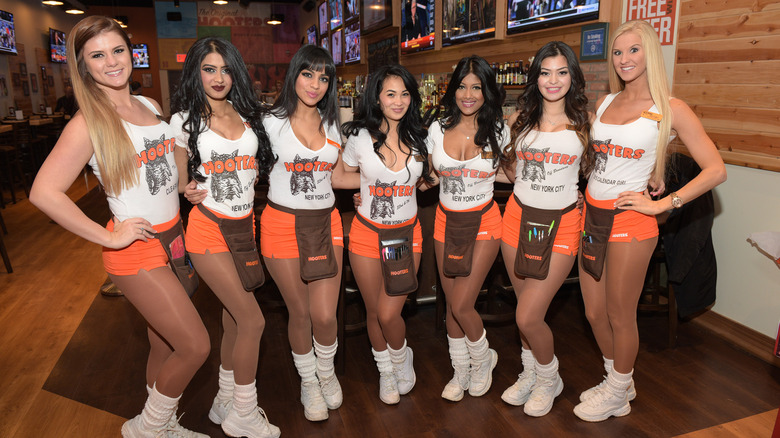 Hooters employees in uniform