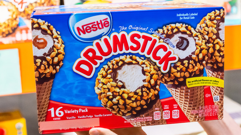 Box of Nestle Drumstick ice cream cones