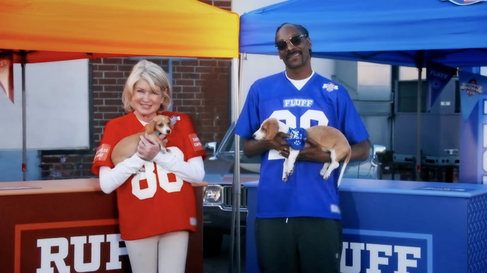 Snoop Dogg and Martha Stewart at Puppy Bowl