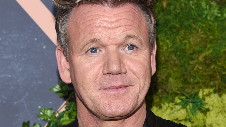 Gordon Ramsay in a leather jacket