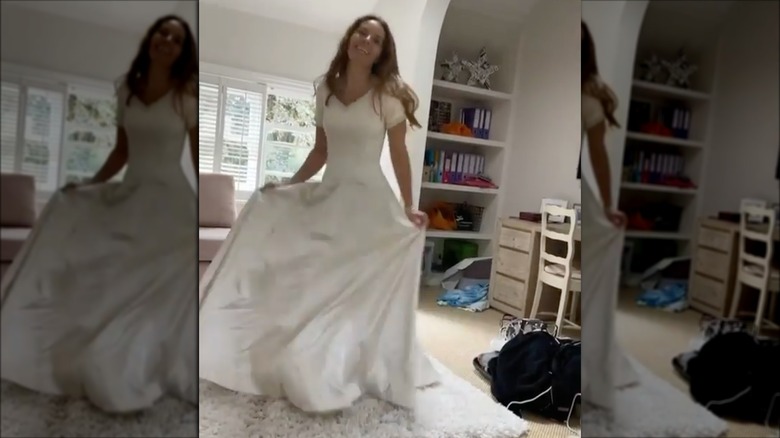 Tana Ramsay in wedding dress