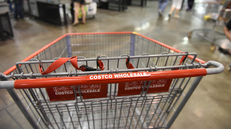 Costco cart in warehouse store