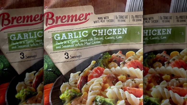 Aldi garlic chicken pasta packaging