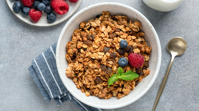 Granola in a bowl