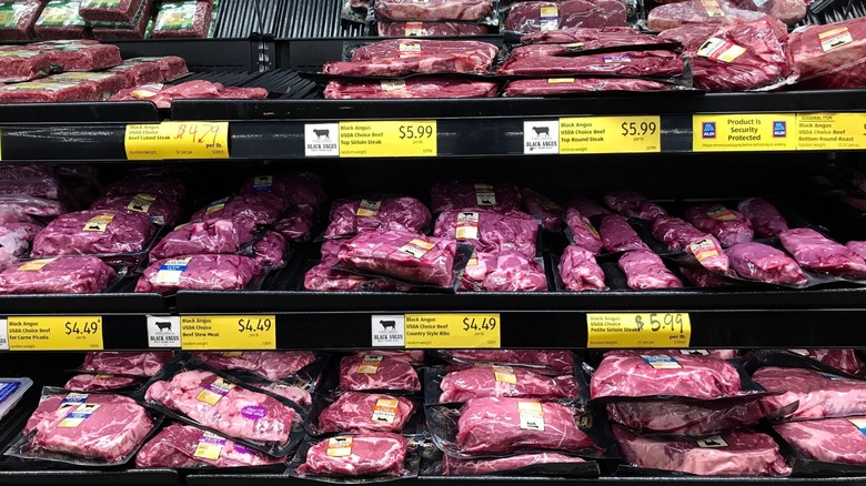 beef products at Aldi