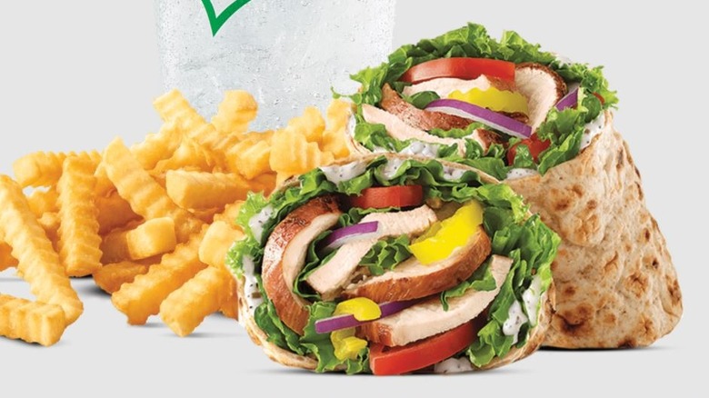 Creamy Mediterranean Chicken Wrap