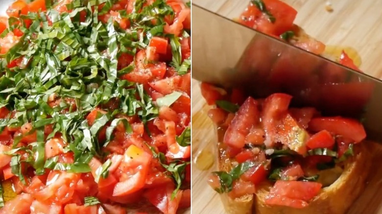 Bruschetta ASMR video screenshots