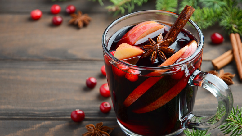 Glass of mulled wine