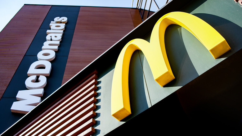 McDonald's sign and restaurant