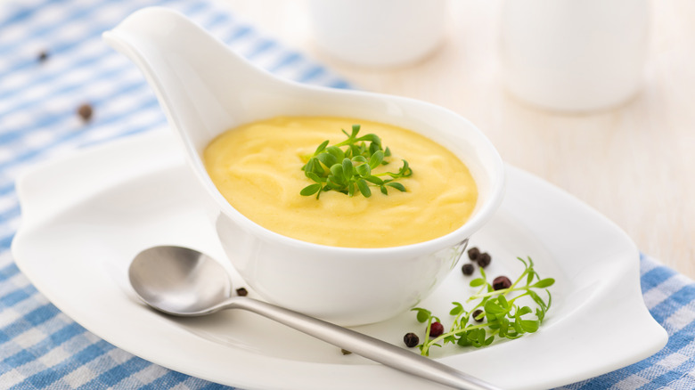 Bowl of hollandaise sauce