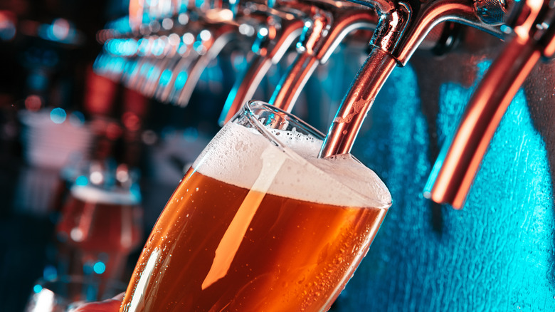 draft beer glass tap